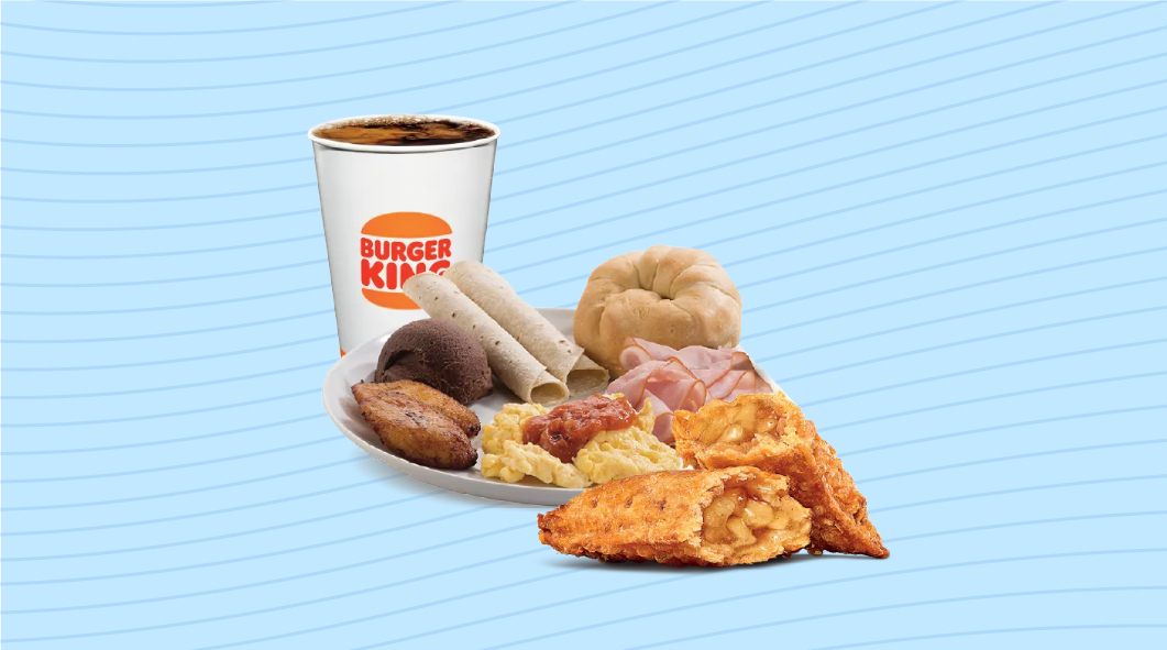 Desayuno chapín de jamón + café 12oz + pie a Q57