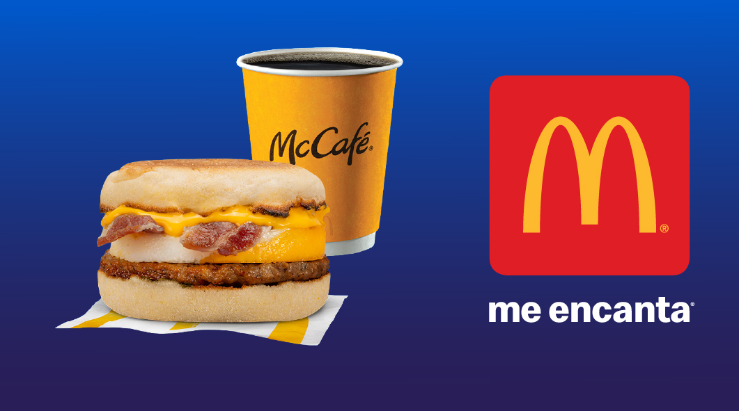 McMuffin® Bacon Cheddar McMelt® y café de 12oz a precio especial