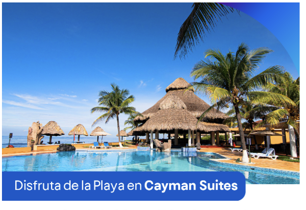 Disfruta de la playa en Cayman Suites
